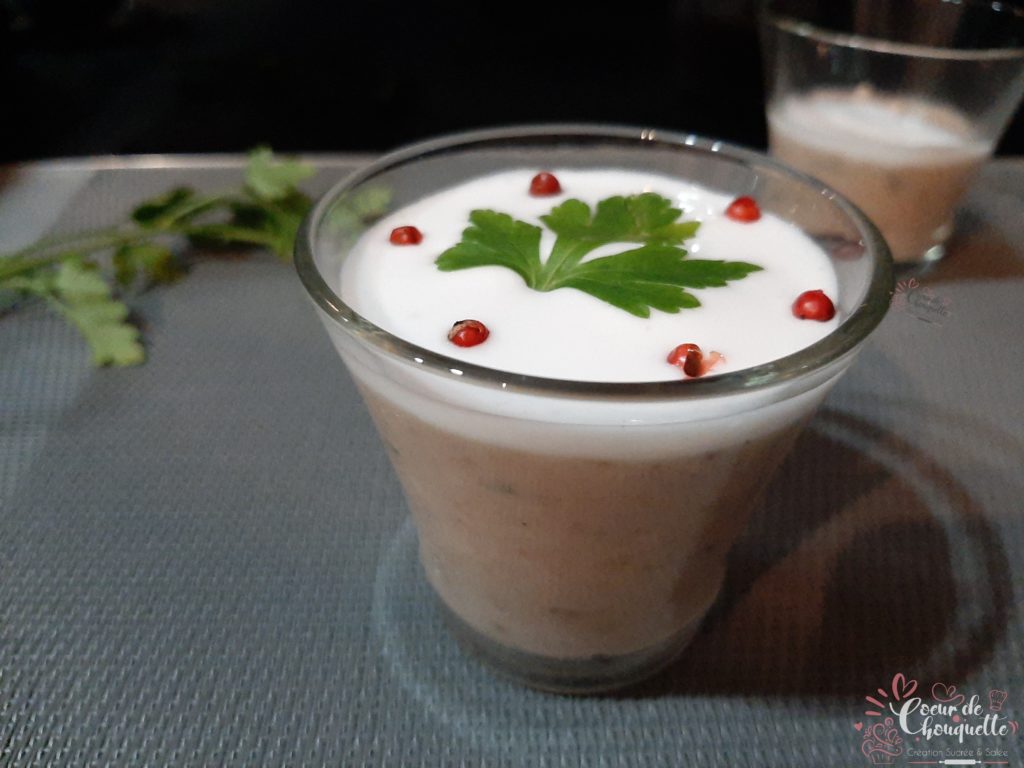 Verrines de caviar d'aubergines au lait de coco coeurdechou