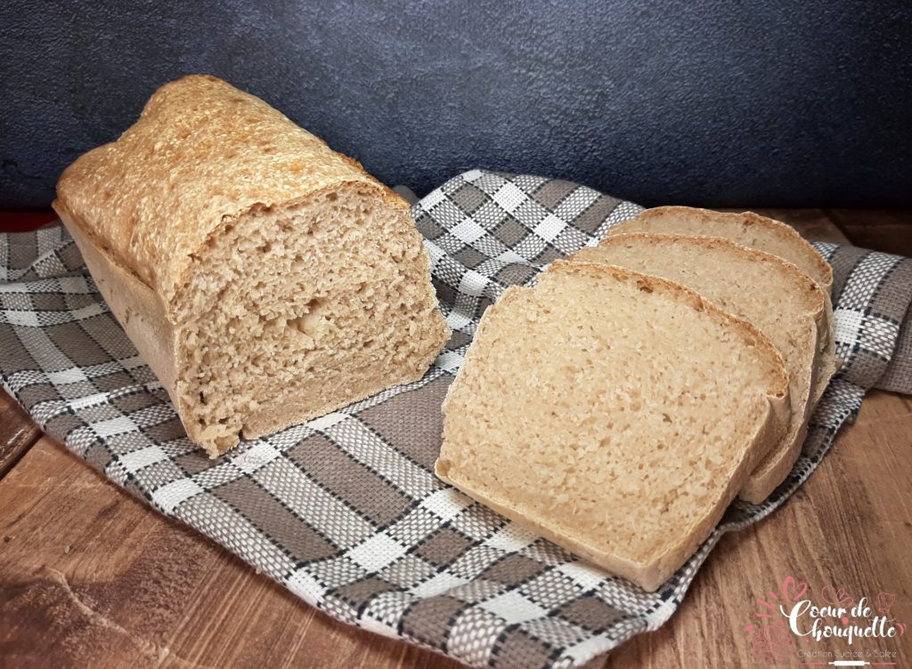 Pain sans gluten aux farines de riz et de châtaigne - coeurde