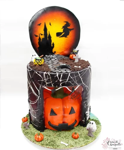 Gâteau pâte à sucre Halloween