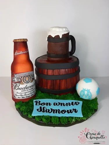 Gâteau pâte à sucre bière foot