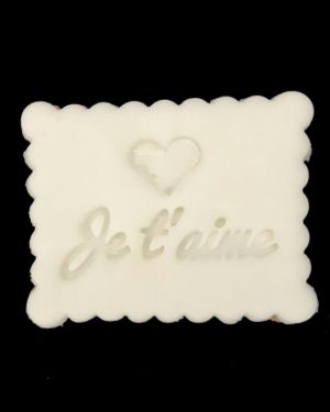 Biscuit Je t’aime – pâte à sucre