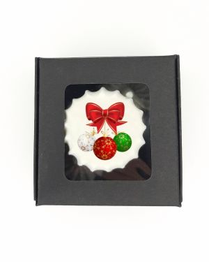 Boîte de 3 meringues de Noël – noire