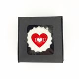 Boîte de 3 meringues perso - noire (amour)