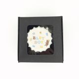 Boîte de 3 meringues personnalisées - noire - Baby boy