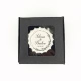 Boîte de 3 meringues personnalisées - noire - Mariage - noir 2