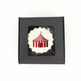 Boîte de 3 meringues personnalisées - noire (cirque) A METTRE SUR LE SITE