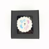 Boîte de 3 meringues personnalisées - noire - garçon ou fille 1