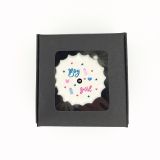 Boîte de 3 meringues personnalisées - noire - garçon ou fille 2