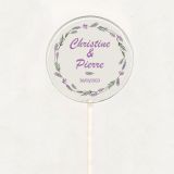 Sucette personnalisée - Mariage - violet et vert 1