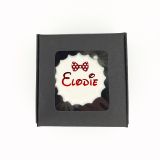 Boîte de 3 meringues personnalisées - noire (minnie1)