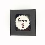 Boîte de 3 meringues personnalisées - noire (minnie2)