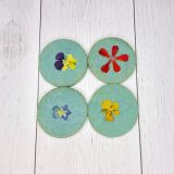 Sablés aux fleurs - spiruline bleue