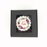 Boîte de 3 meringues personnalisées - noire - EVJF - bordeau 1