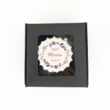 Boîte de 3 meringues personnalisées - noire - EVJF - rose 1
