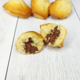 Madeleines fourrées chocolat coupe