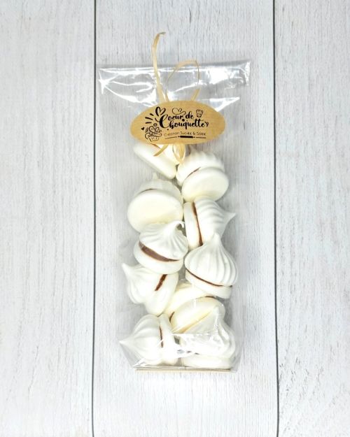 Sachet de 10 meringues fourrées au chocolat