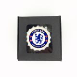 Boîte de 3 meringues personnalisées - noire - Foot - Chealsea