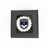 Boîte de 3 meringues personnalisées - noire - Foot - Girondins de Bordeaux