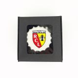 Boîte de 3 meringues personnalisées - noire - Foot - RC Lens