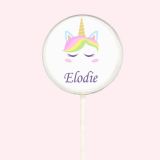 Sucette tête de licorne