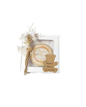 Boîte de biscuit personnalisable – champêtre – ourson