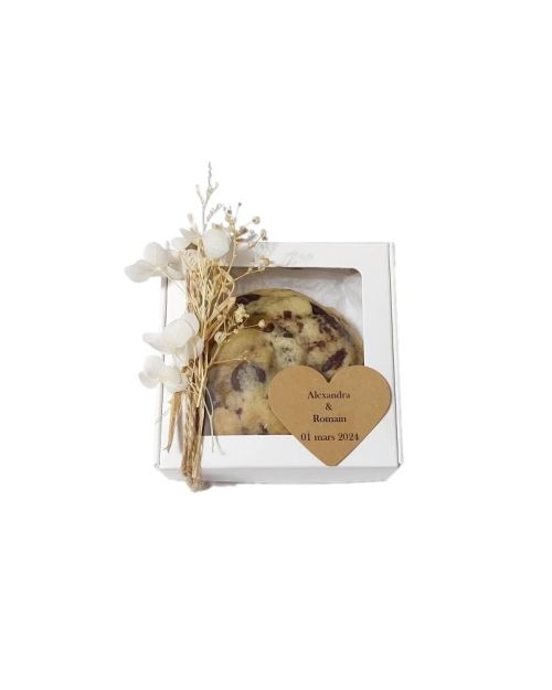 Boîte de cookie personnalisable – champêtre – cœur