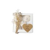 Boîte de meringues personnalisable - champêtre - cœur