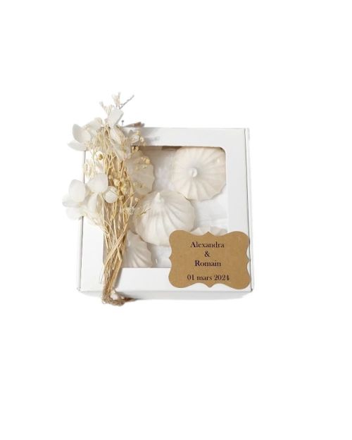 Boîte de meringues personnalisable – champêtre – vintage