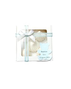 Boîte de meringues personnalisable – ruban – ourson