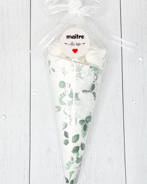 Cône de meringues – fleurs – école – maître