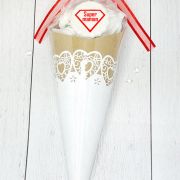 Cône de meringues – dentelle 1 – fête des mères