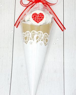 Cône de meringues – dentelle 1 – fête des mères