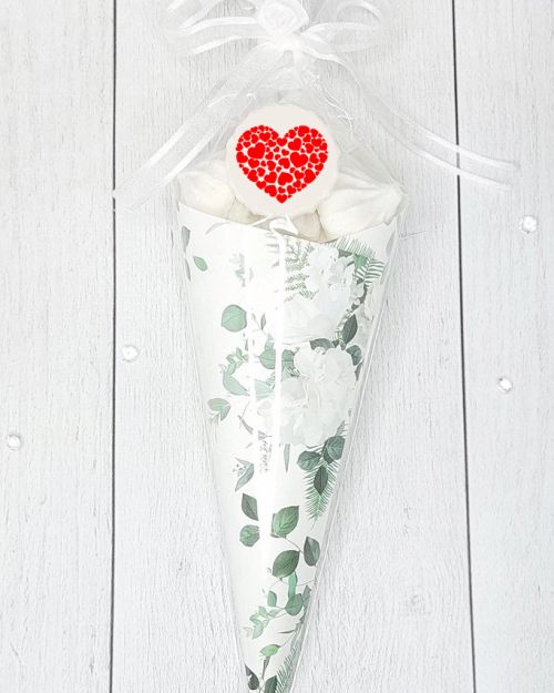 Cône de meringues – fleurs – fête des mères