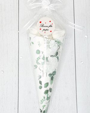 Cône de meringues – fleurs – fête des pères