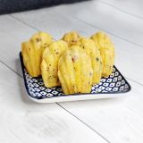 Madeleines chèvre, tomates, basilic et noix