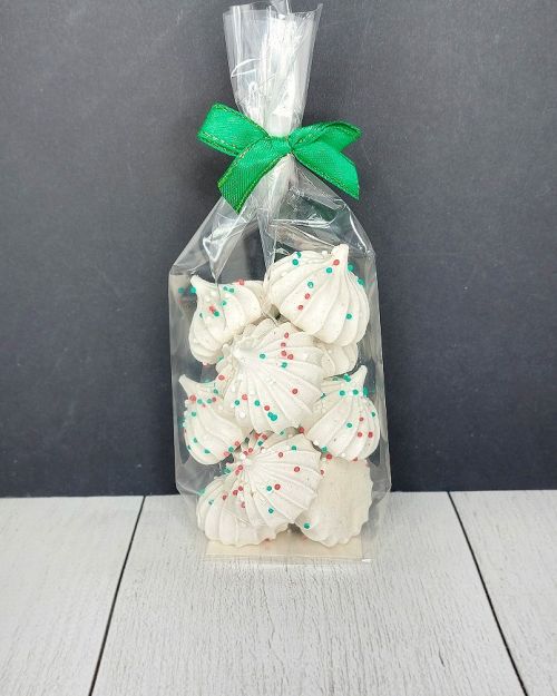 Sachet de 10 meringues – pain d’épices – nœud vert