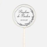 Sucette personnalisée - Baptême - noir 2