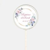 Sucette personnalisée - Baptême - rose et bleu 1